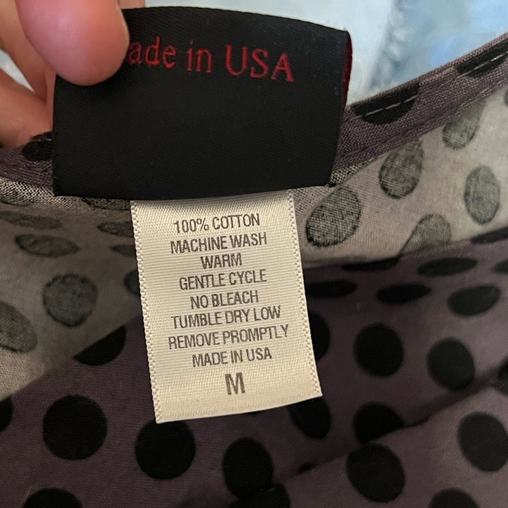 Folter,Polka-Dot Cotton Fit & Flare Dress Retro Swing, Made USA,EUC, Size M - Picture 6 of 11